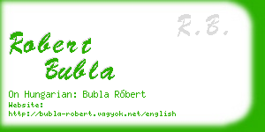 robert bubla business card