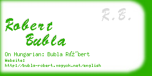 robert bubla business card